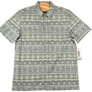 Colorful Planet Boys XXL 18/20 Button Down Shirt Cotton Tribal Aztec Boho Summer